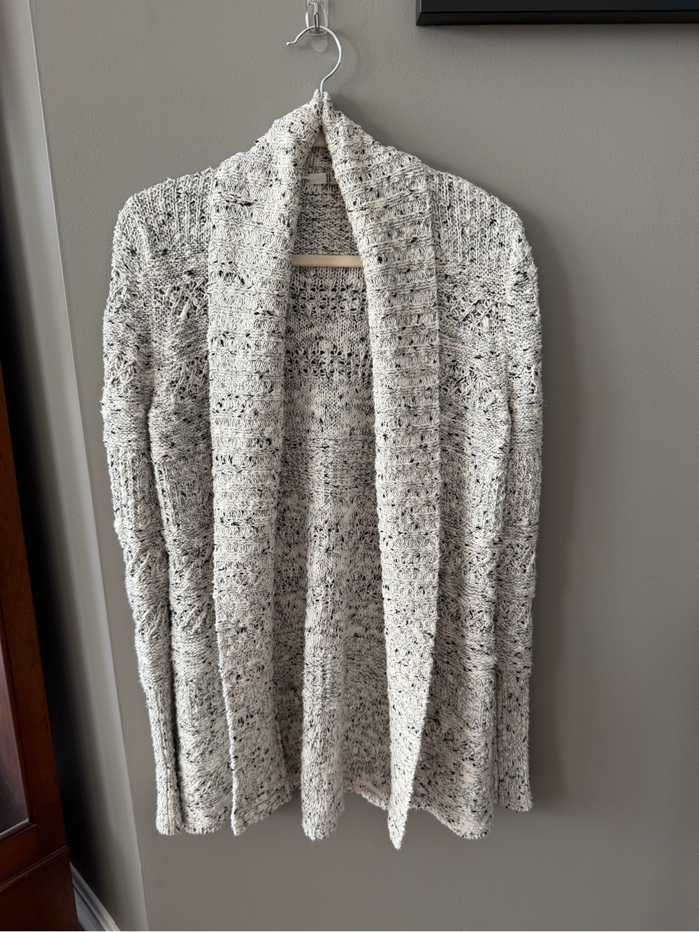 BB Dakota Cozy Speckled Open-Front Knit Cardigan. XS/S